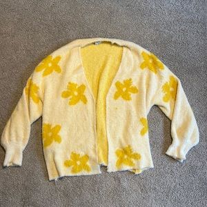 Yellow flower sweater